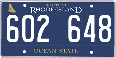 RI license plate 602648