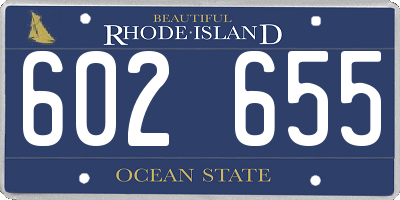 RI license plate 602655