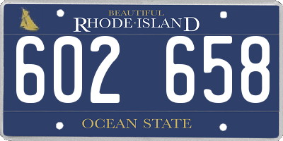 RI license plate 602658