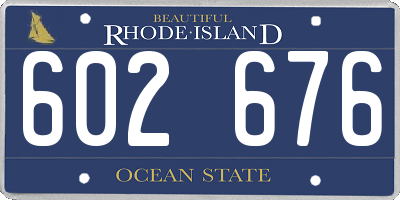 RI license plate 602676