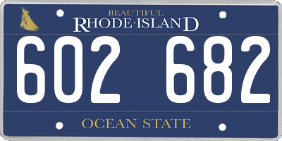 RI license plate 602682