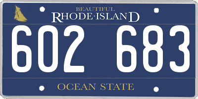 RI license plate 602683