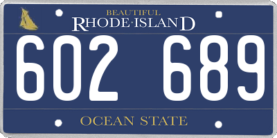 RI license plate 602689