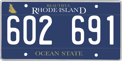 RI license plate 602691