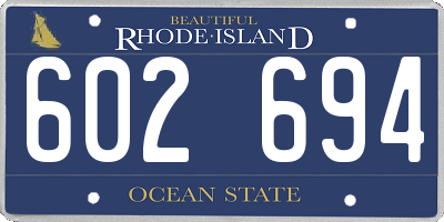 RI license plate 602694