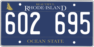 RI license plate 602695