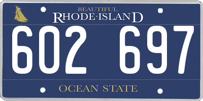 RI license plate 602697