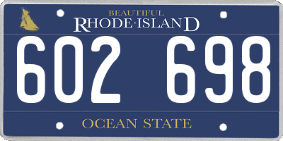 RI license plate 602698