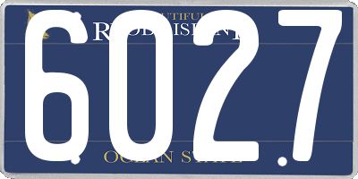 RI license plate 6027