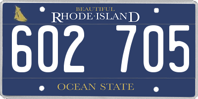 RI license plate 602705