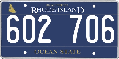 RI license plate 602706