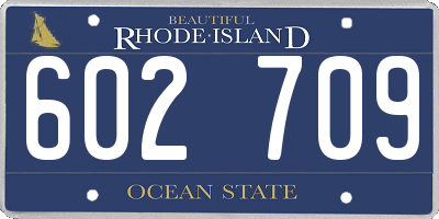 RI license plate 602709