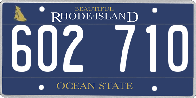RI license plate 602710