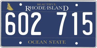 RI license plate 602715