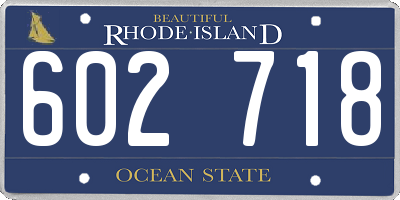 RI license plate 602718