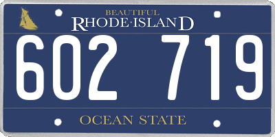 RI license plate 602719