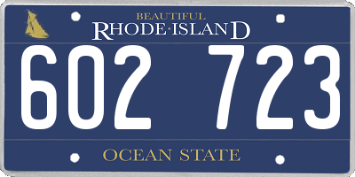 RI license plate 602723