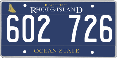 RI license plate 602726