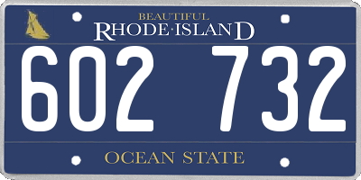 RI license plate 602732