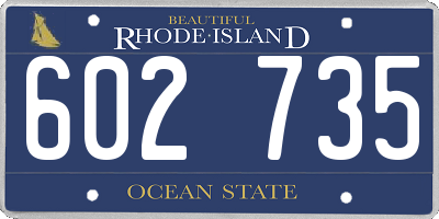 RI license plate 602735