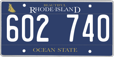 RI license plate 602740