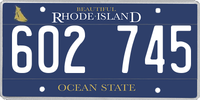 RI license plate 602745