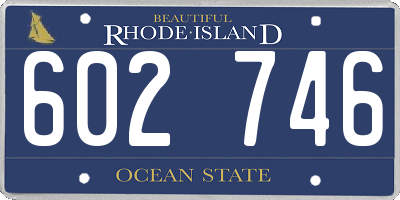 RI license plate 602746