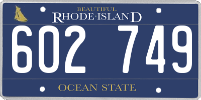 RI license plate 602749