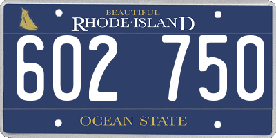 RI license plate 602750