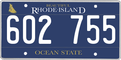 RI license plate 602755
