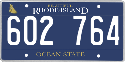 RI license plate 602764