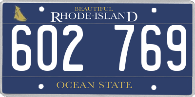 RI license plate 602769