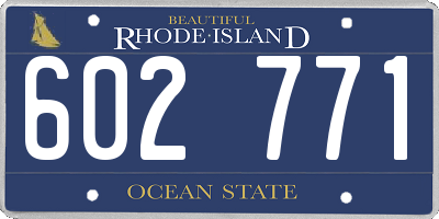 RI license plate 602771