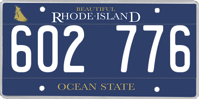 RI license plate 602776