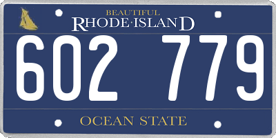 RI license plate 602779