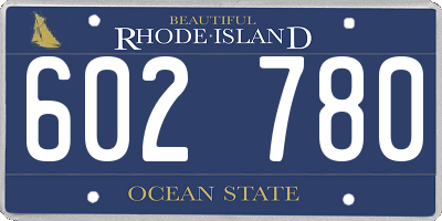 RI license plate 602780