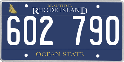 RI license plate 602790