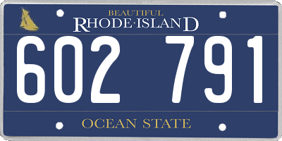 RI license plate 602791