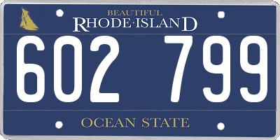 RI license plate 602799