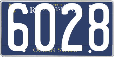 RI license plate 6028