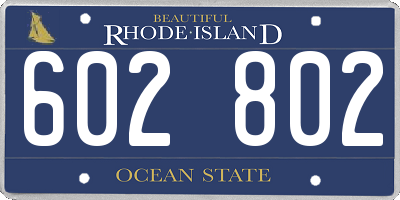 RI license plate 602802