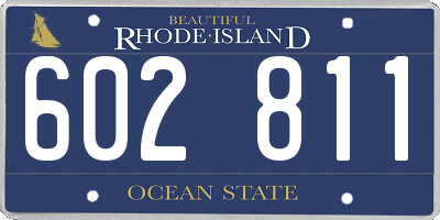 RI license plate 602811