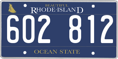 RI license plate 602812