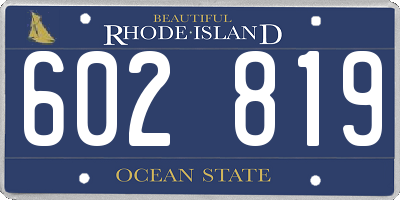 RI license plate 602819