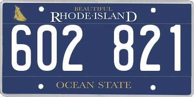 RI license plate 602821
