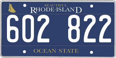 RI license plate 602822
