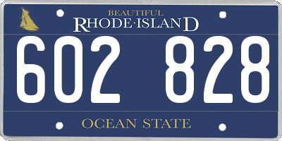 RI license plate 602828