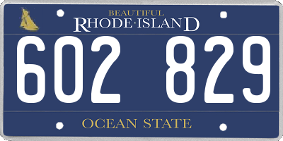 RI license plate 602829