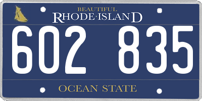 RI license plate 602835