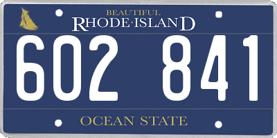 RI license plate 602841
